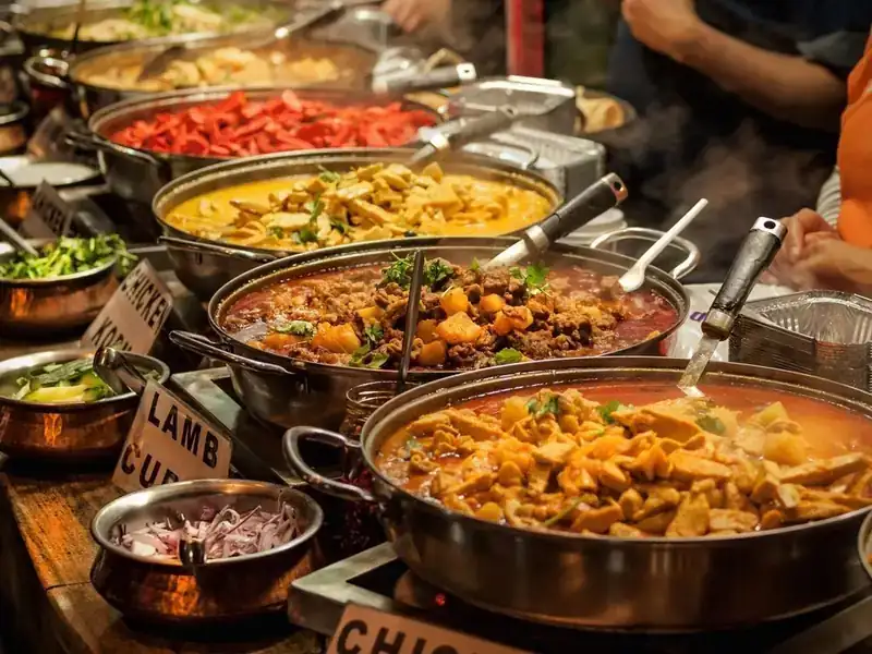 Outdoor catering buffet by Gurukripa & Sovereign