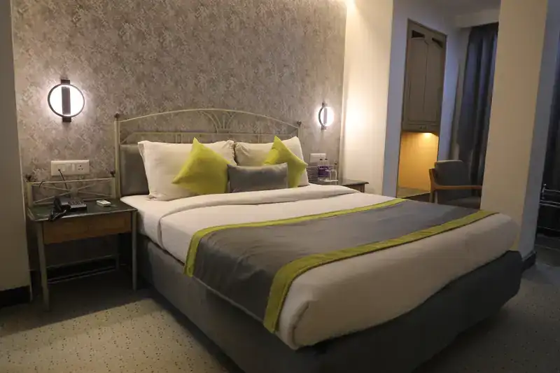 A bright room at Hotel Gurukripa